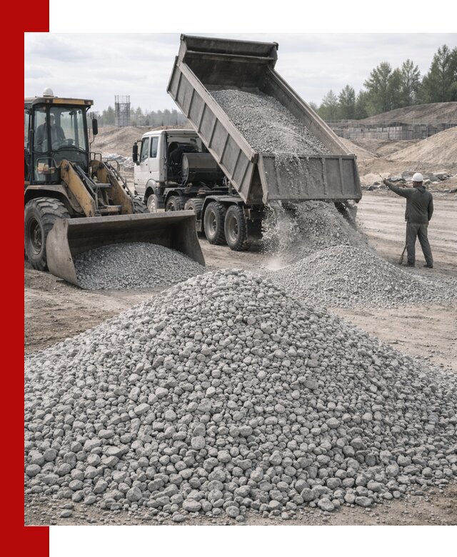 Доставка известнякового щебня фр. 5–20 в Бузулуке