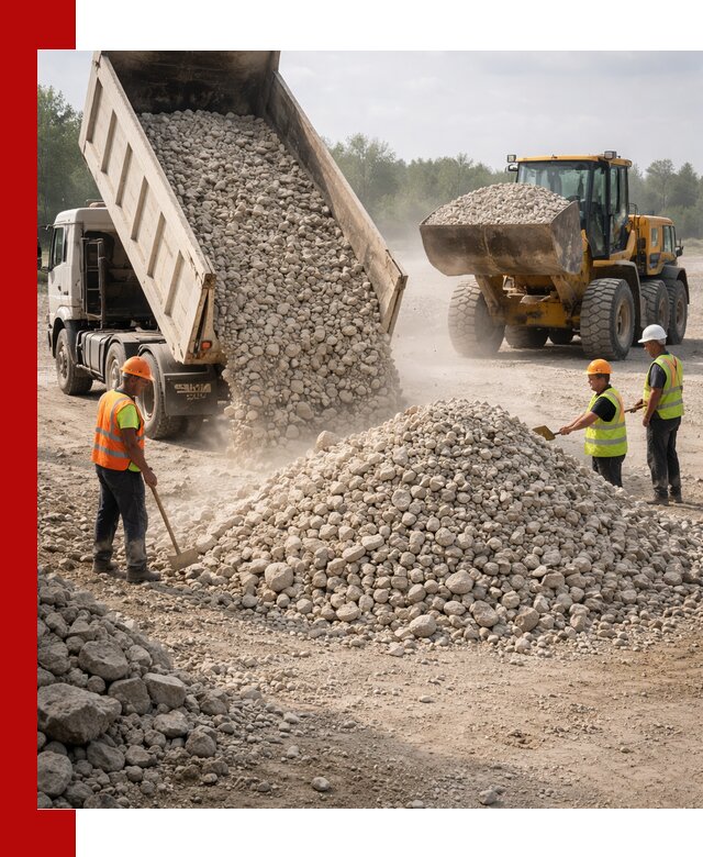Доставка известнякового щебня фр. 40-70 в Бузулуке