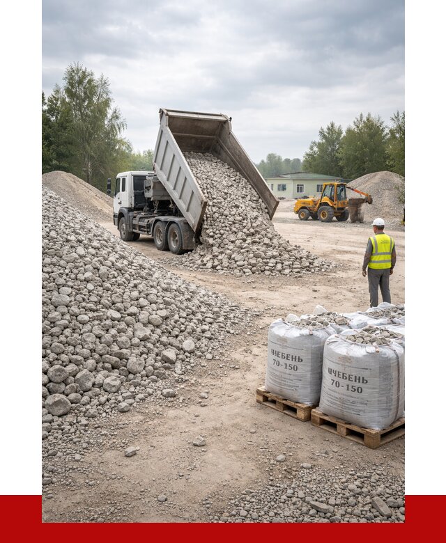 Известняковый щебень фракция 70-150 в Бузулуке от 1303 р. | ПРОНЕРУДБзл