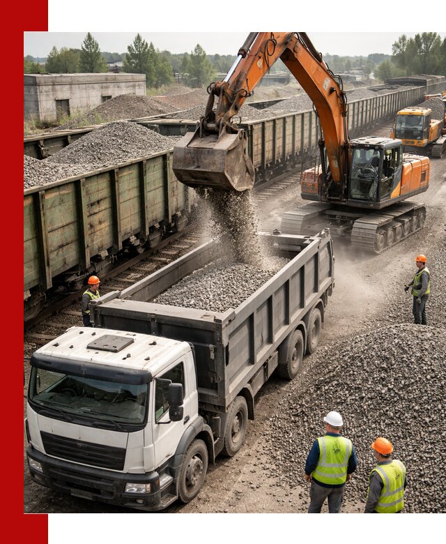 Железнодорожный щебень фракция 25–60 для поставок в Бузулуке