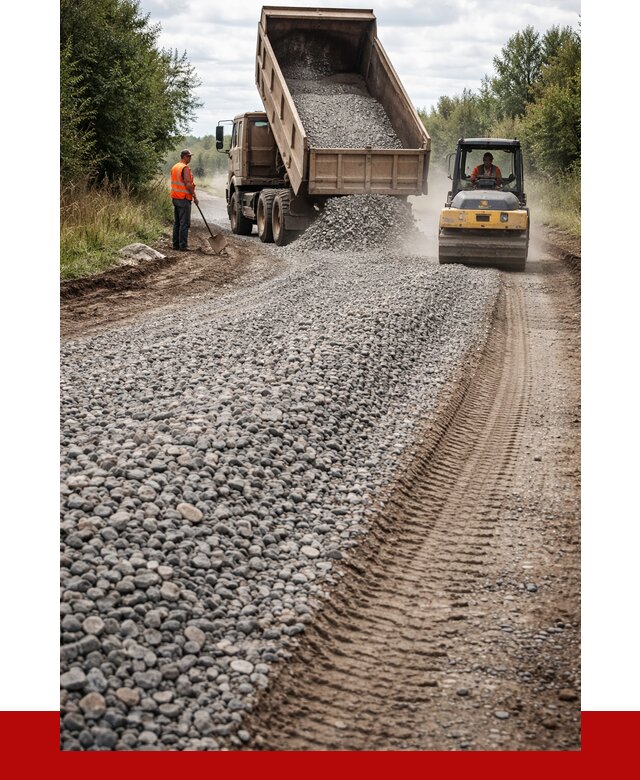 Щебень для отсыпки дороги в Бузулуке от 2814 р. ПРОНЕРУДБзл