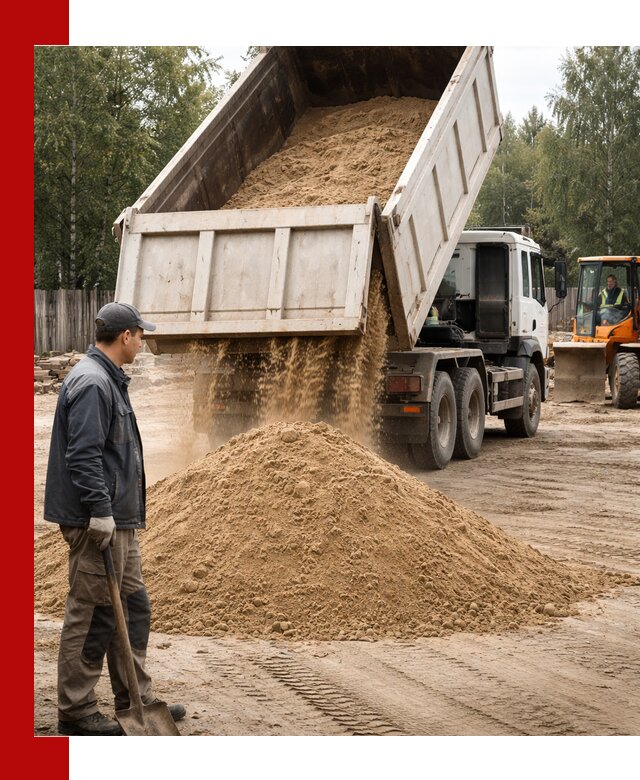 Доставка и продажа песка с разгрузкой в Бузулуке