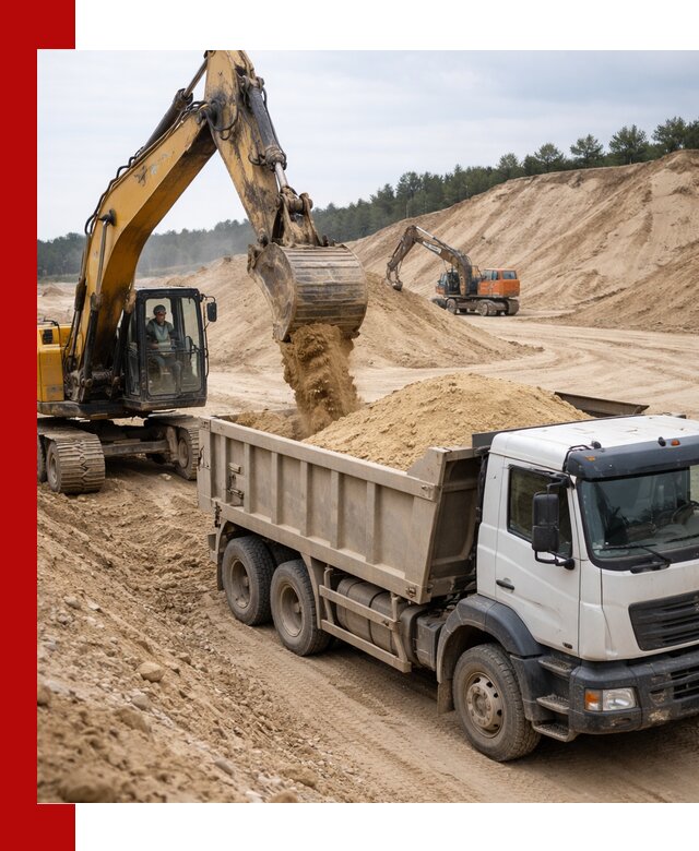 Доставка карьерного песка с самосвалами и разгрузкой в Бузулуке