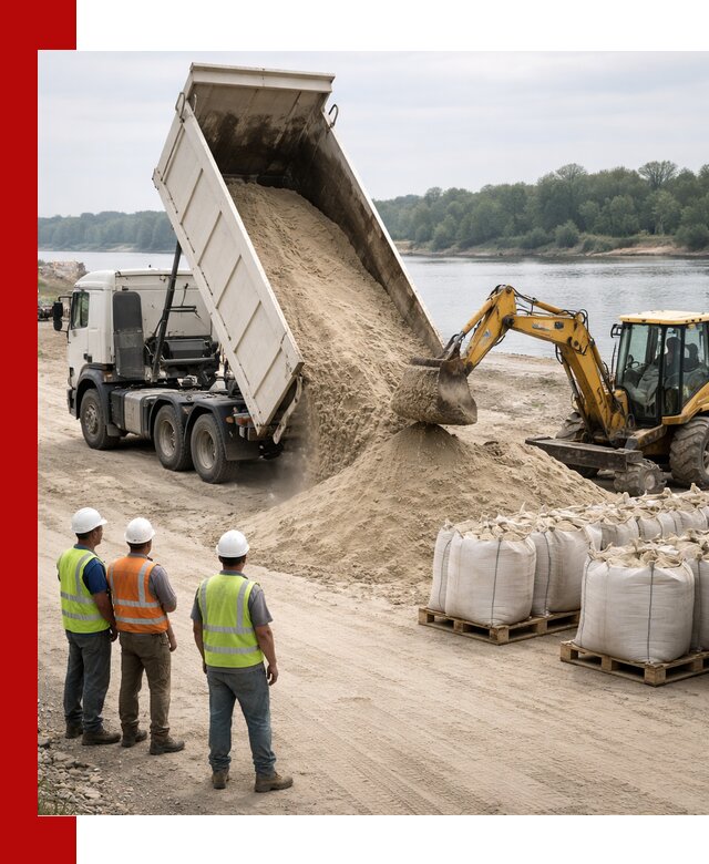 Доставка речного песка в Бузулуке самосвалами и погрузкой