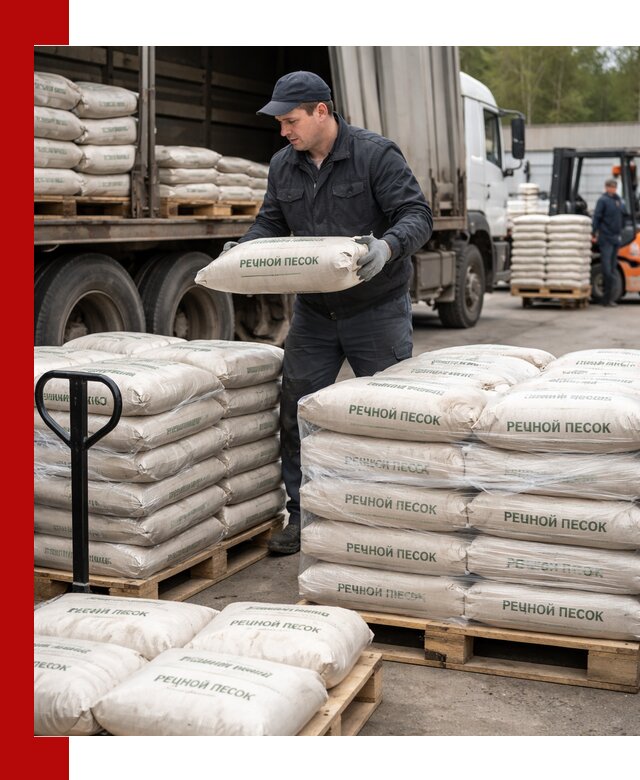 Речной песок в мешках с доставкой в Бузулуке