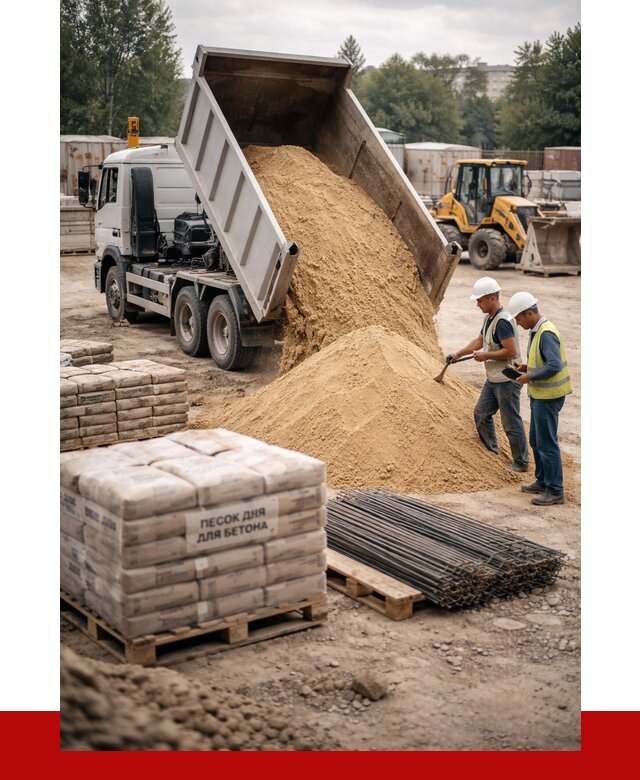 Песок для бетона в Бузулуке от 2606 р. с доставкой, ПРОНЕРУДБзл