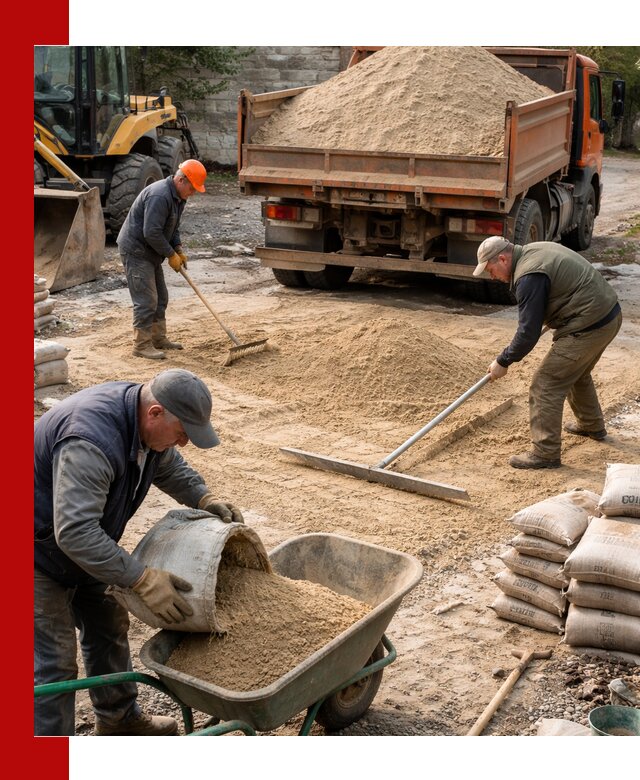 Поставка песка для стяжки в Бузулуке с быстрой доставкой