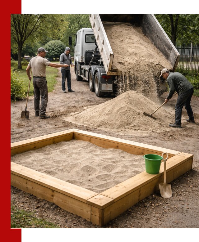 Песок для песочницы с доставкой в Бузулуке недорого и чистый