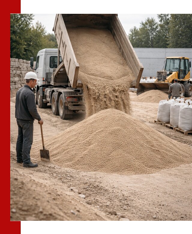 Кварцевый песок фракция 0–3 мм с доставкой в Бузулуке