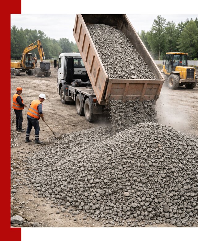 Доставка гравия фракции 40-70 в Бузулуке оптом и в розницу