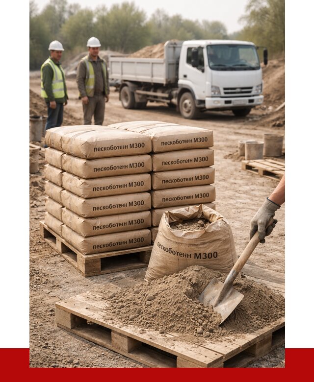 Пескобетон М300 в Бузулуке с доставкой от 4847 р. за куб | ПРОНЕРУДБзл