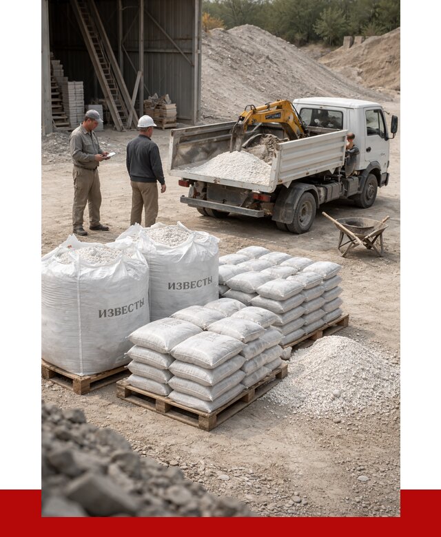 Известь строительная в Бузулуке с доставкой от 4378 р. | ПРОНЕРУДБзл