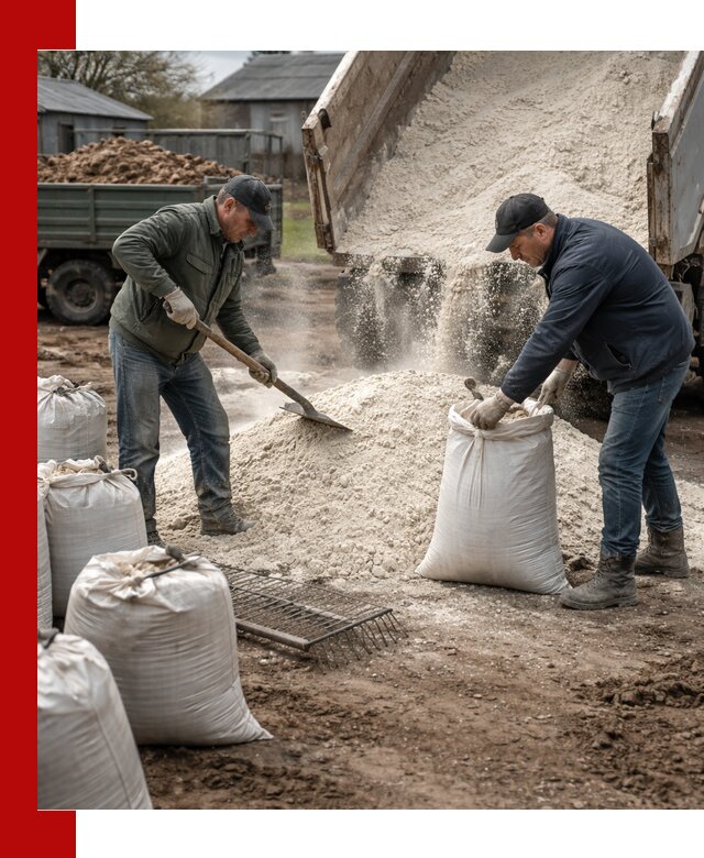 Доставка извести пушонки в Бузулуке оптом и мелким оптом