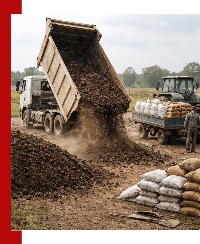 Доставка грунта и удобрений оптом в Бузулуке для сельхоз и строительства
