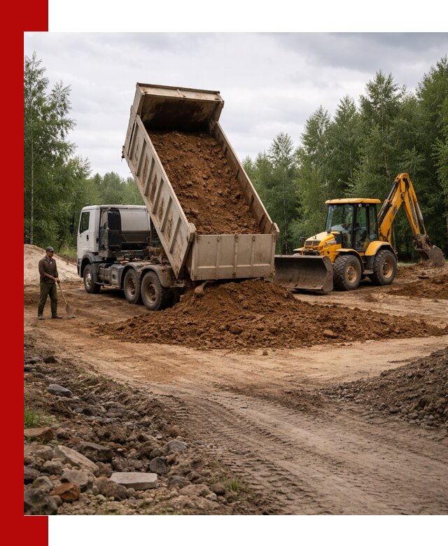 Доставка суглинка самосвалами в Бузулуке подсыпка и планировка