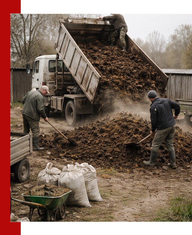 Доставка коровьего навоза самосвалом в Бузулуке