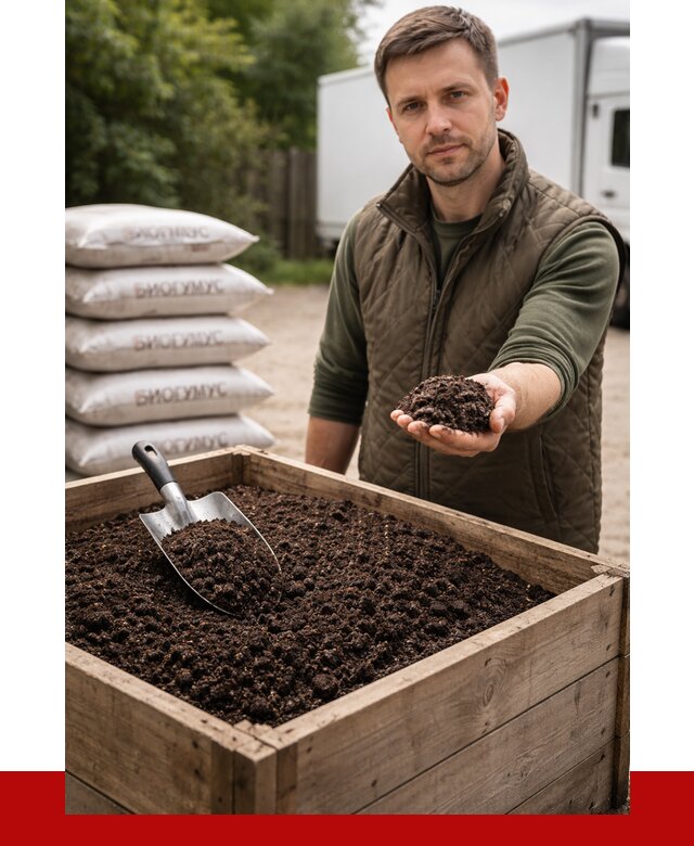 Купить биогумус в Бузулуке с доставкой от 8860 р. за куб | ПРОНЕРУДБзл