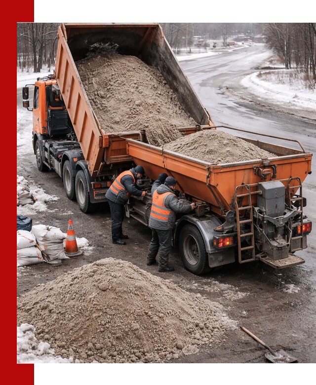 Поставка и вывоз пескосоля в Бузулуке оптом и в розницу