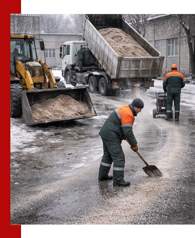 Реагент против гололеда с доставкой и нанесением в Бузулуке