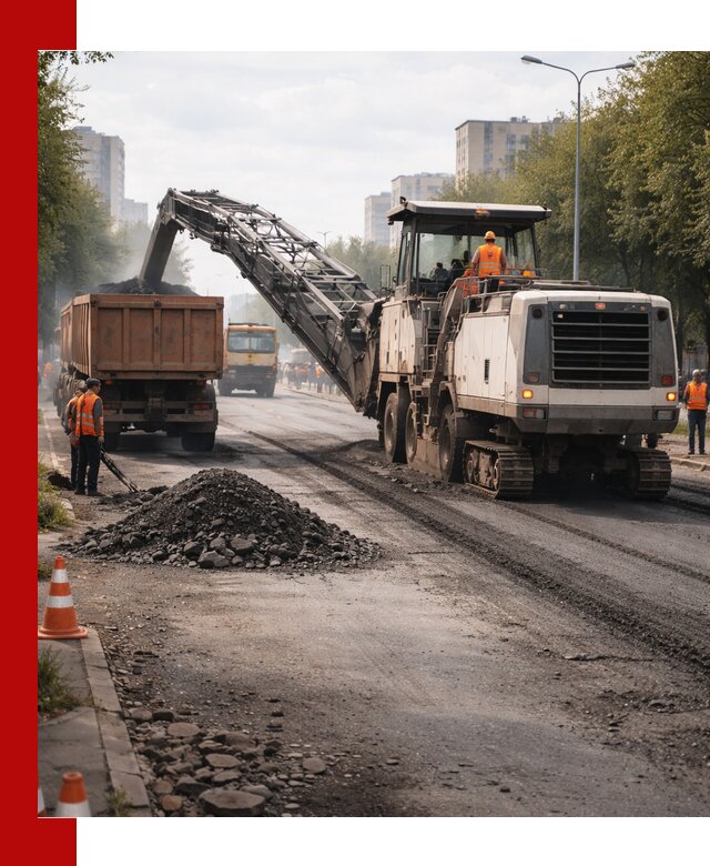 Фрезерованный асфальт в Бузулуке — удаление и вывоз старого покрытия